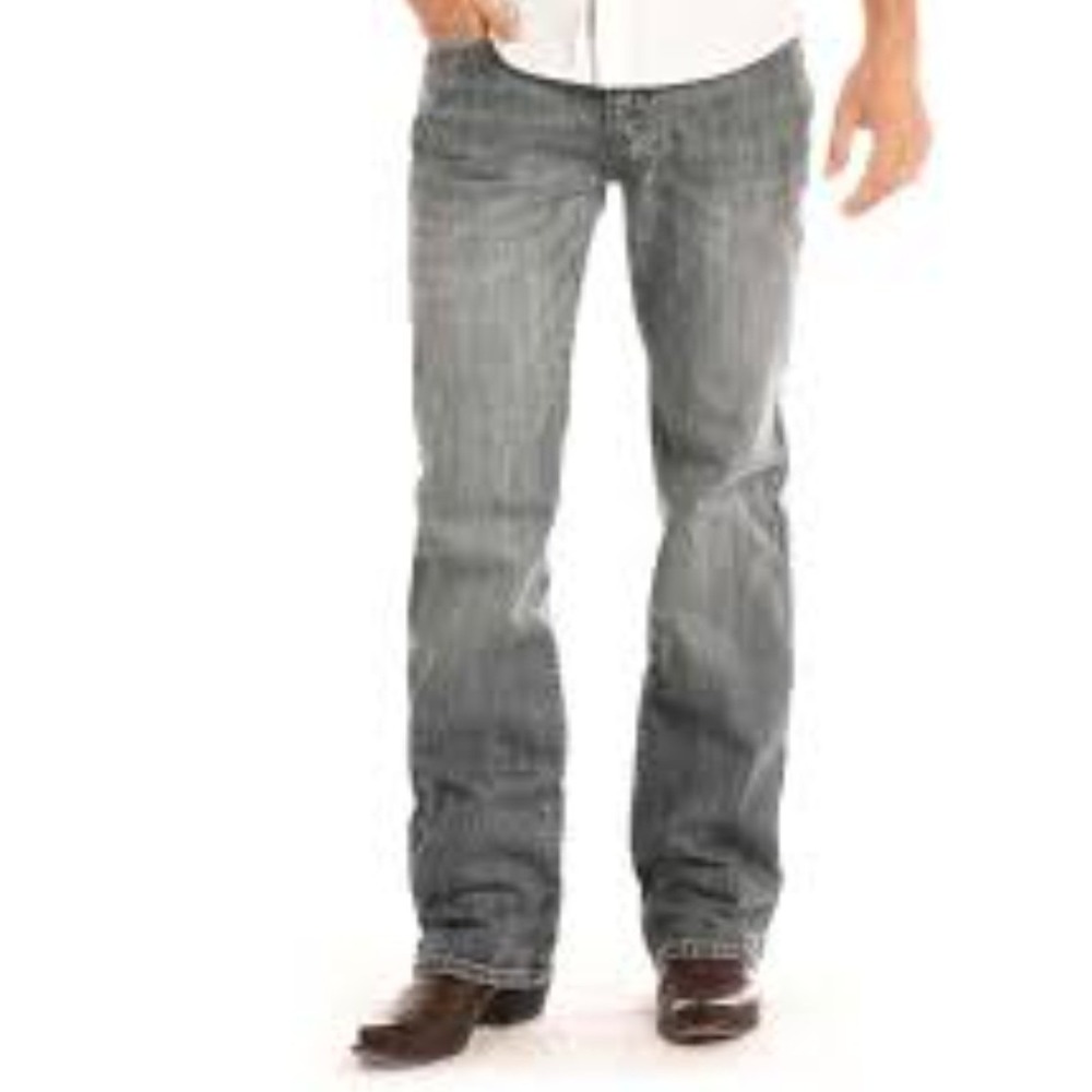 Rock and Roll Denim Mens Double Barrel Relaxed Bootcut Jeans Blue 30x32 NWOT $89